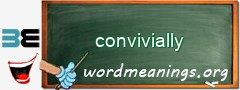 WordMeaning blackboard for convivially
